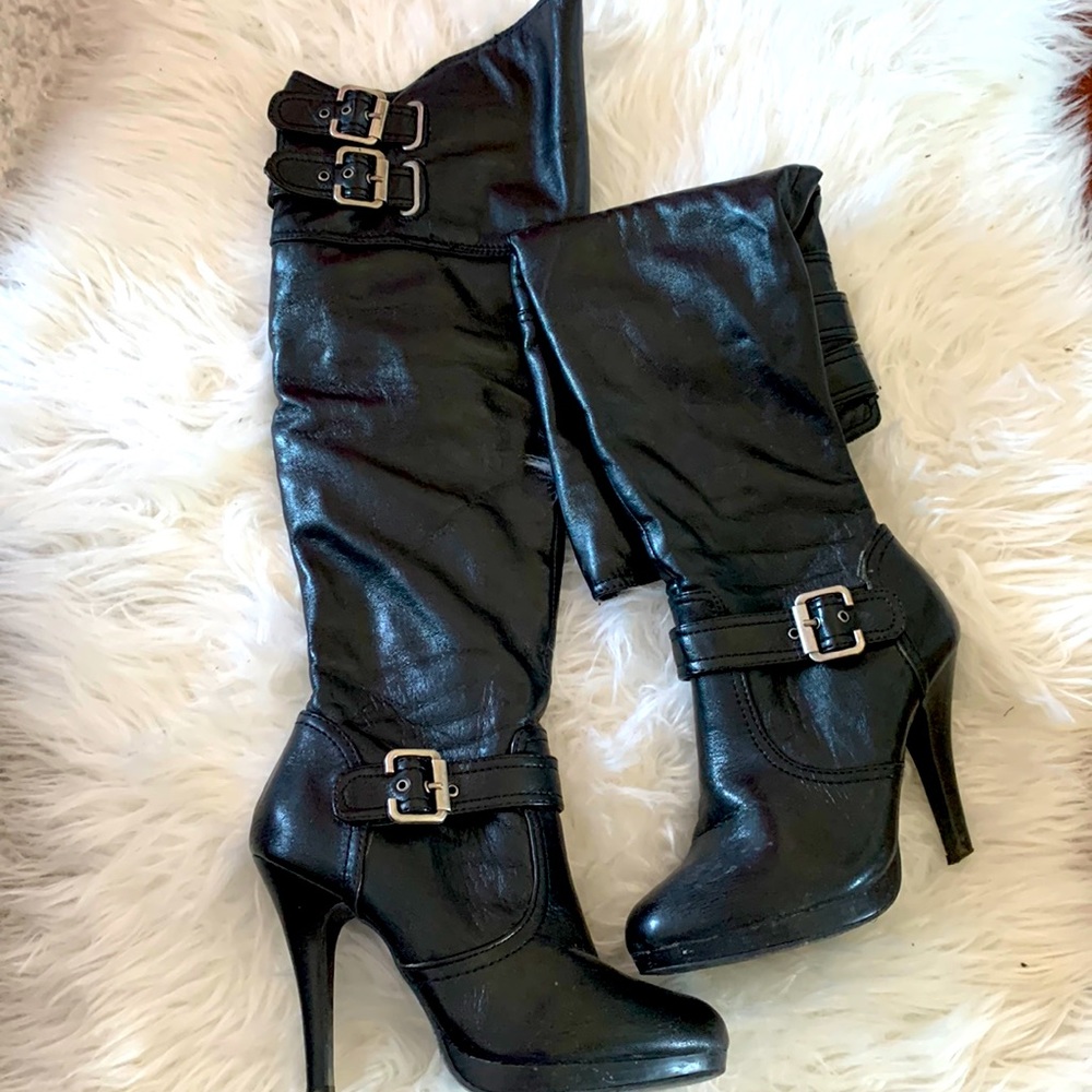 Knee high tall boots